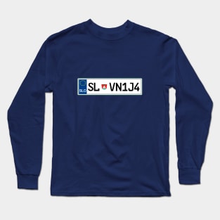 Slovenia car registration plate Long Sleeve T-Shirt